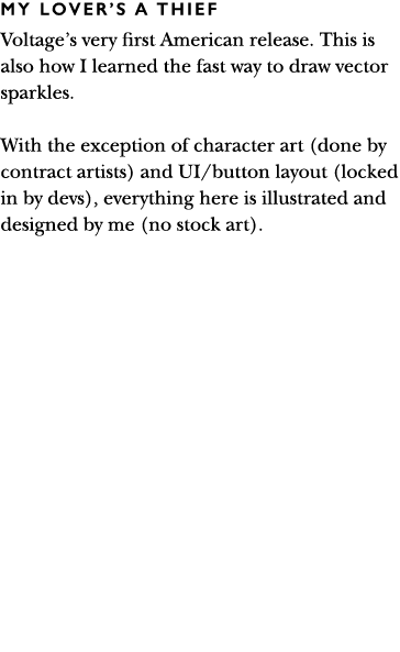 my lover s a thief Voltage s very first American release  This is also how I learned the fast way to draw vector spar   